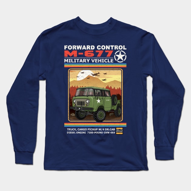 Forward Control FC-M677 Military Vehicle Long Sleeve T-Shirt by Guyvit